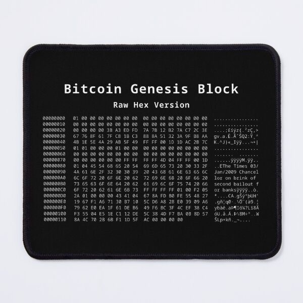 Item preview, Bitcoin Genesis Block Raw Hex Version  designed and sold by Ktpier.