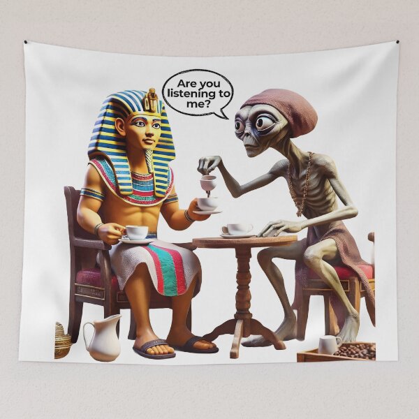 Item preview, Pharaoh has coffee with a UFO designed and sold by Sunci.