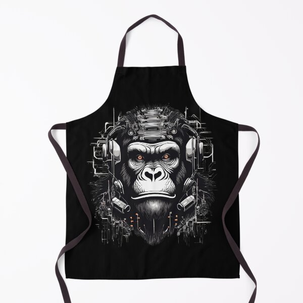 Item preview, Cybernetic gorilla listens to good music. designed and sold by DONandEK.