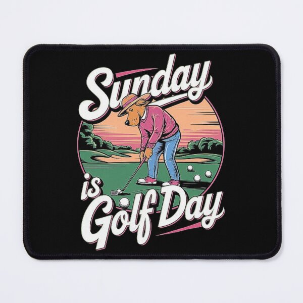 Item preview, Sunday Golf Day Dog Artwork for Golf Lovers designed and sold by love3617.