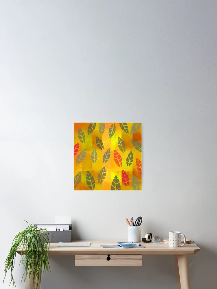 Thumbnail 2 of 3, Poster, Abstract Leaf Pattern designed and sold by Andrew  Hitchen.