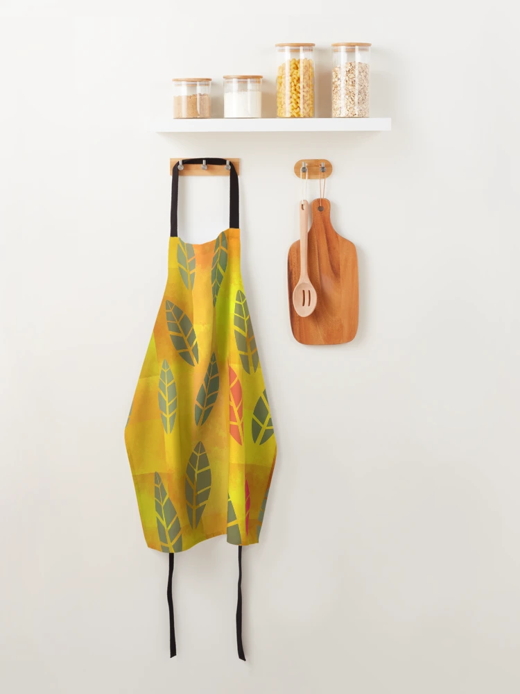 Thumbnail 4 of 6, Apron, Abstract Leaf Pattern designed and sold by Andrew Hitchen.