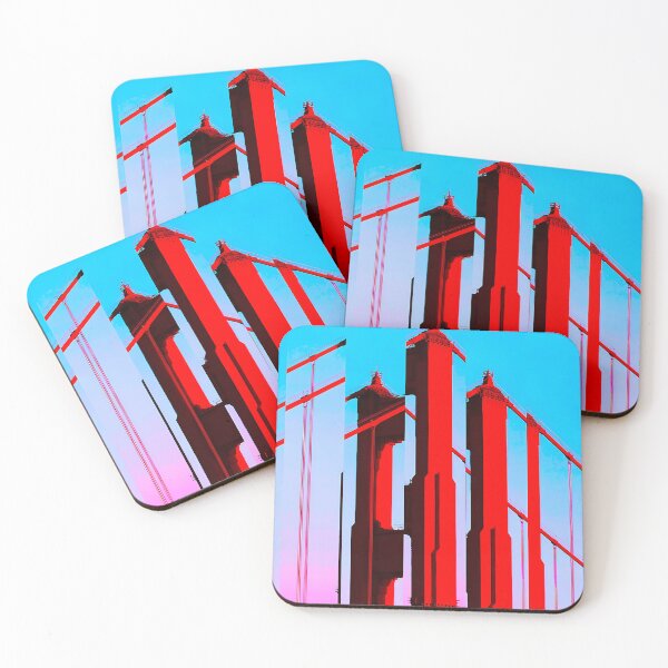Item preview, Golden Gate Bridge Psychedelic Brutalist Glitch Art designed and sold by glitchhub.