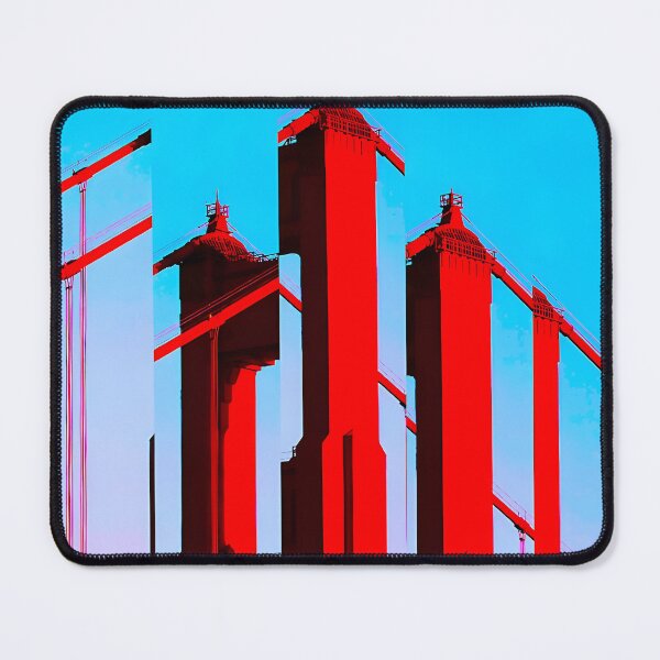 Item preview, Golden Gate Bridge Psychedelic Brutalist Glitch Art designed and sold by glitchhub.