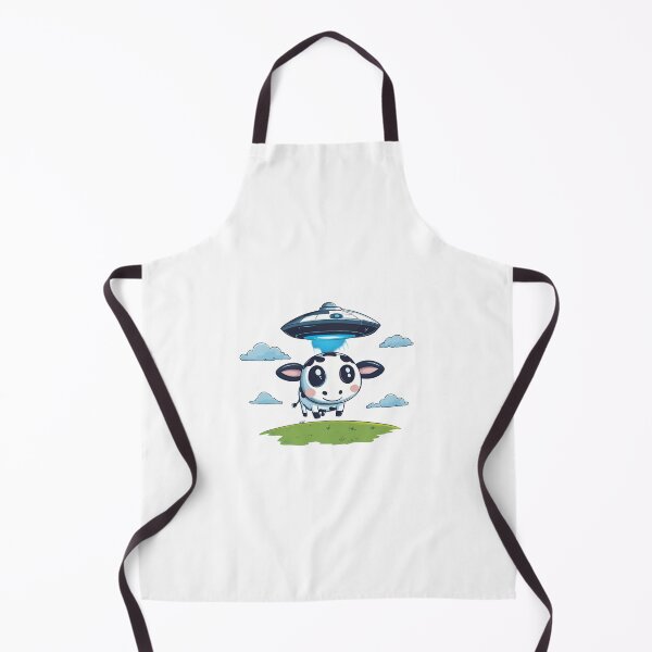 Item preview, Cartoon Style UFO Sticker Alien Sticker Abducted Cow Logo Stickers, Logo, Illustration, Wall arts, Art Prints and More designed and sold by Kevin Lou.