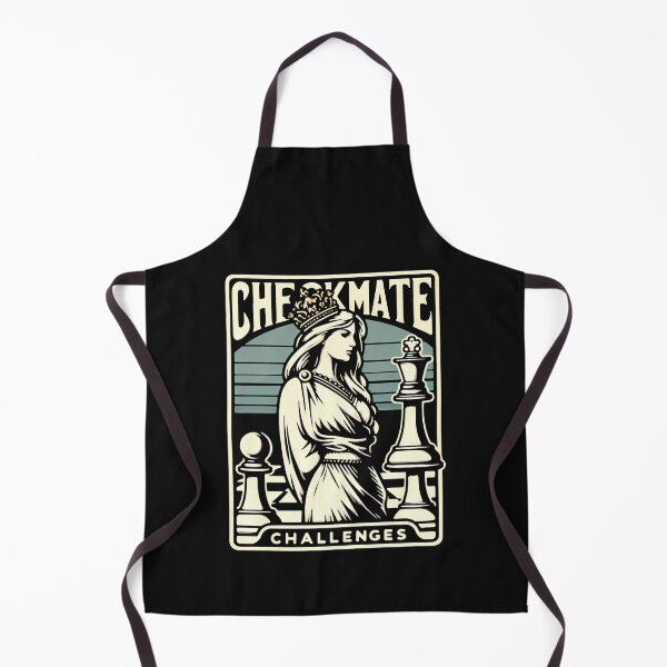 Item preview, Checkmate Challenges The Queen’s Strategic Triumph Surrounded by Chess Pieces in Black and White designed and sold by SplashTastic.