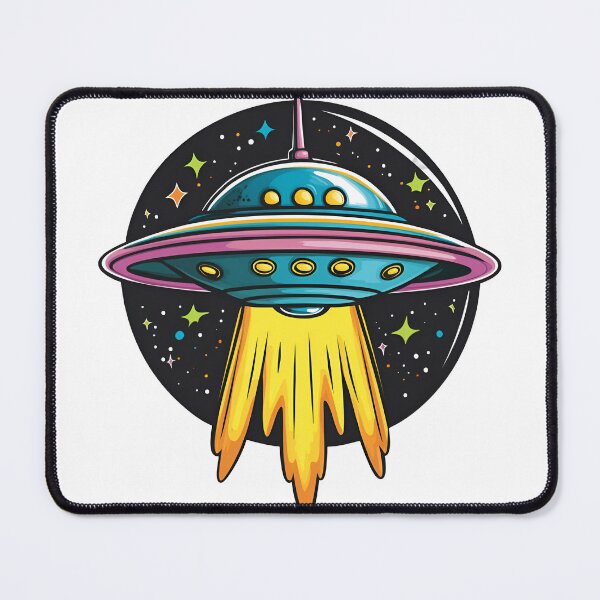 Item preview, Cartoon Style UFO Sticker Alien Sticker Abducted Cow Logo Stickers, Logo, Illustration, Wall arts, Art Prints and More designed and sold by Kevin Lou.