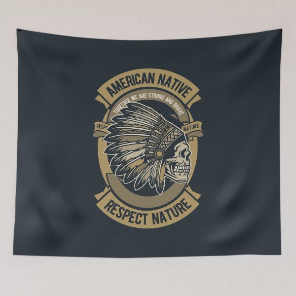 Item preview, Native American skull vector designed and sold by MBA.