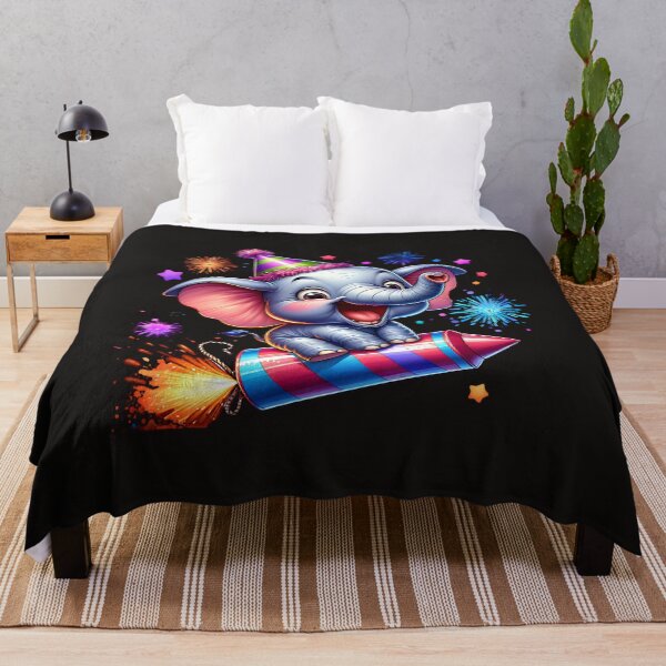Item preview, Elephant and fireworks designed and sold by AwesomeBeyondLimits.