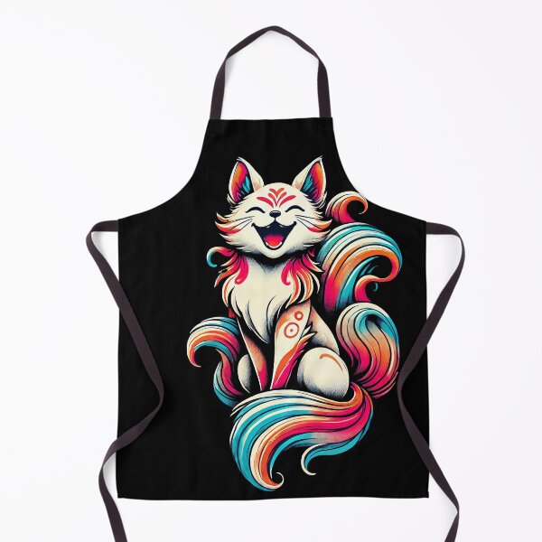 Item preview, Colorful Smiling Kitsune Spirit Fox Art Design designed and sold by Victor Shadehorn.