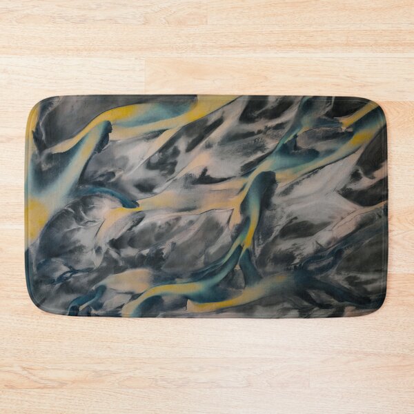Item preview, Abstract Flow of Blue and Yellow Waves - Landscape Photography designed and sold by regnumsaturni.