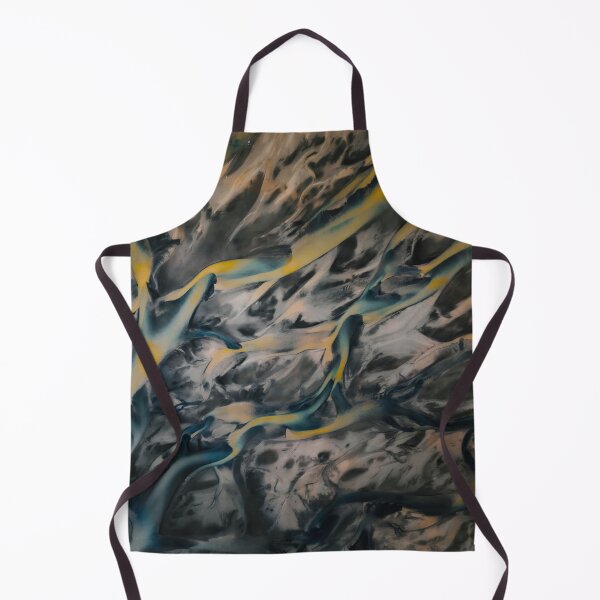 Item preview, Abstract Flow of Blue and Yellow Waves - Landscape Photography designed and sold by regnumsaturni.