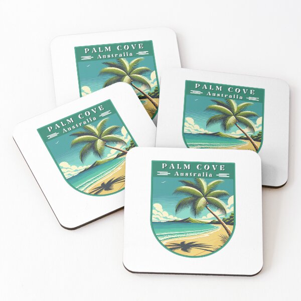Item preview, Palm Cove Queensland Australia Retro Art Travel Landscape designed and sold by MaateoDesign.