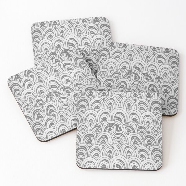 Item preview, Minimalist Hand-Drawn Black & White Scallop Pattern - Modern Geometric Design  - Illustration Jemma Jamie Skidmore  designed and sold by Jemma Jamie Skidmore.