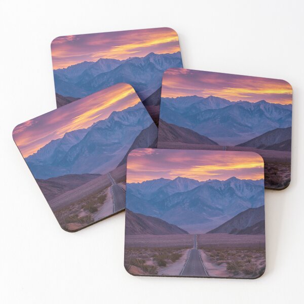 Item preview, Empty road in desert at sunset - Landscape photo designed and sold by TheArtistOf2022.