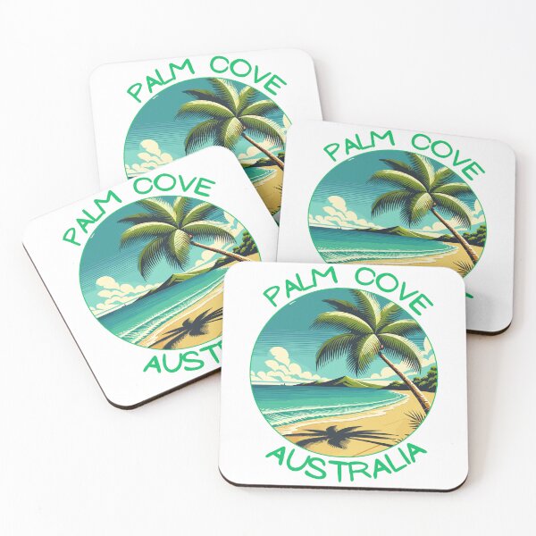 Item preview, Palm Cove Queensland Australia Retro Art Travel Badge designed and sold by MaateoDesign.