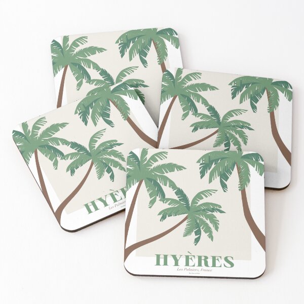 Item preview, poster illustration hyères palm trees, var, french riviera designed and sold by manonpradier.