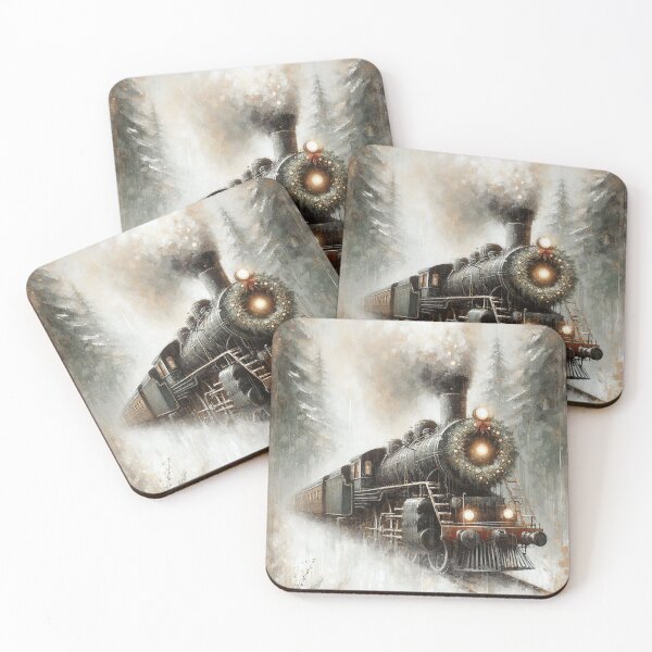 Item preview, Rustic Christmas Steam Train designed and sold by MarinaFila.