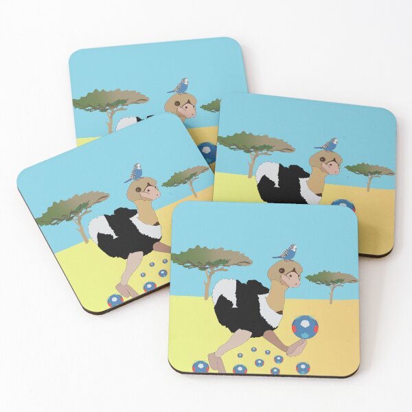 Item preview, Ostrich & Blue Parrot designed and sold by Mira  Markusfeld.