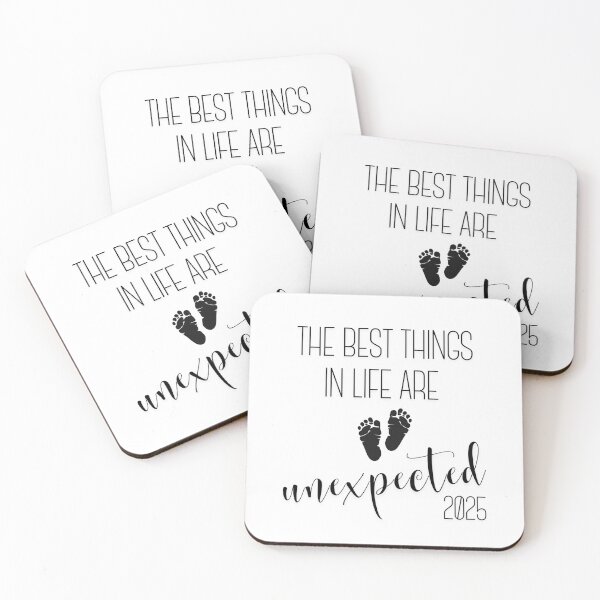 Item preview, The Best Things in Life Are Unexpected Pregnancy Reveal Announcement designed and sold by FamilyGlowStore.