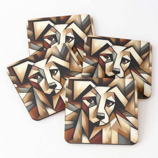 Item preview, Geometric abstraction in warm and cool tones designed and sold by PaintartPaint.