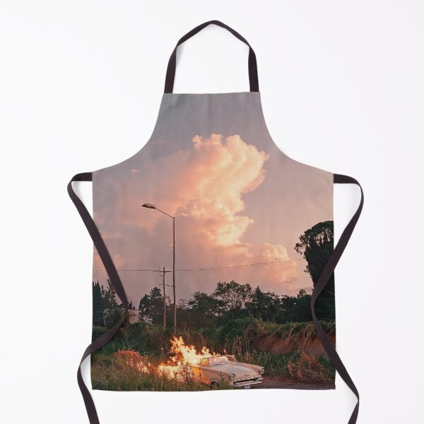 Item preview, Car In Flames At Sunset - Poetic Landscape Photography designed and sold by regnumsaturni.