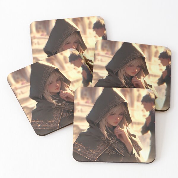 Item preview, Thoughtful Hooded Anime Girl designed and sold by bubblegoth.