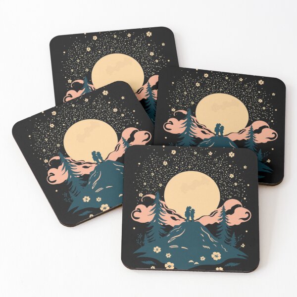 Item preview, Romantic Moonlit Mountain Scene designed and sold by hallwell.