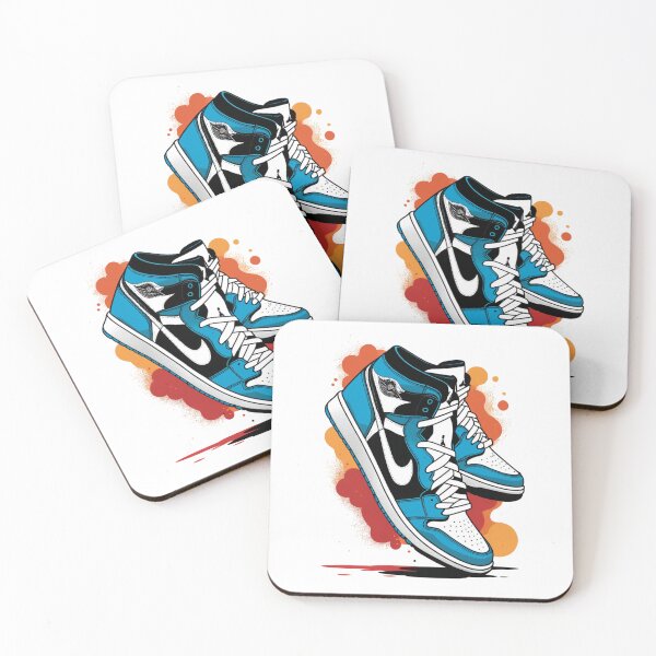 Item preview, Blue and Black High-Top Sneakers Illustration designed and sold by PRIME4YOU.