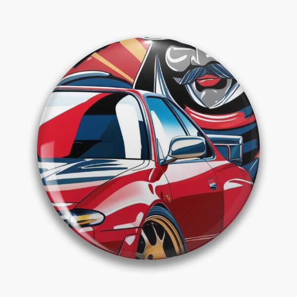 Artikelvorschau, JDM, Auto, Samurai, Krieger, Japan, 90er Jahre, Drift, Kirschblüten, Kyoto, Fuji, japanische Sonne, Samurai-Rüstung, schnell, Tuner, Men-Yoroi, Mengu, entworfen und verkauft von tshirtart2024.