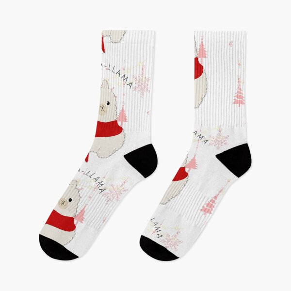Item preview, Cute llama saying fa la la llama! with christmas lights designed and sold by Ambreen09.