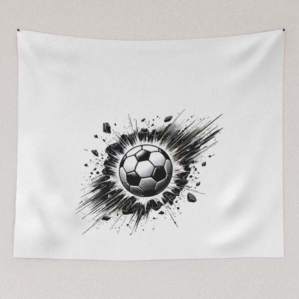 Item preview, Modern Trendy I love soccer ball,Soccer Ball Breaking Wall Players Soccer Team designed and sold by SOUFIANE1991.