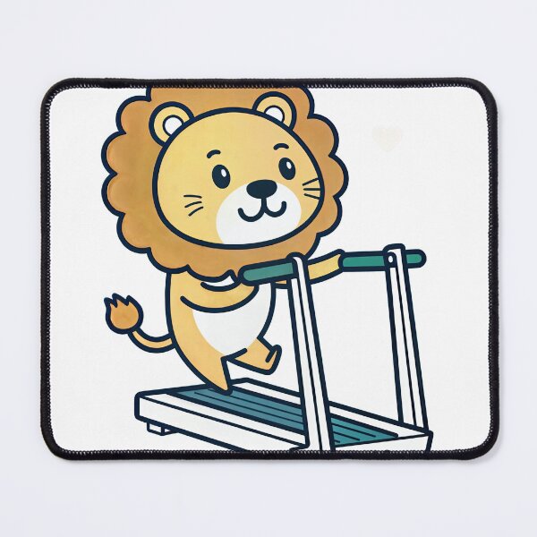 Item preview, T-Shirt Design Trending: LION ON A TREADMILL designed and sold by ForeverPrintsOK.