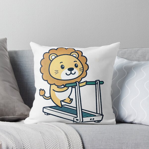 Item preview, T-Shirt Design Trending: LION ON A TREADMILL designed and sold by ForeverPrintsOK.
