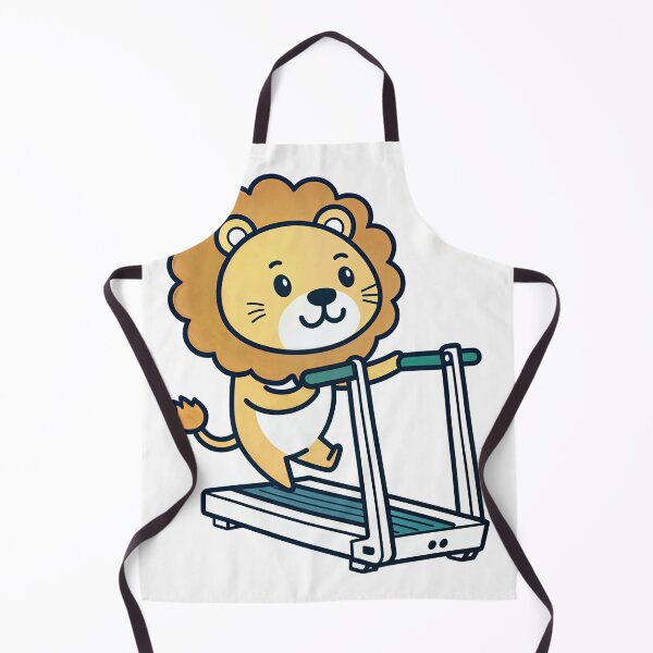 Item preview, T-Shirt Design Trending: LION ON A TREADMILL designed and sold by ForeverPrintsOK.