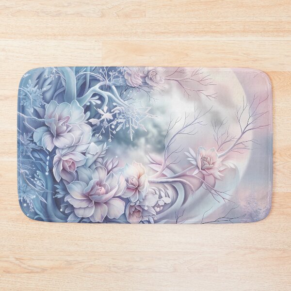 Item preview, Flowers on the tree. Full moon. Winter landscape. Pastel colors. designed and sold by MagelliShop.