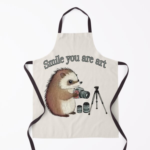 Item preview, Hedgehog, Photographer, Smile, Art designed and sold by OrenjiArtShop.
