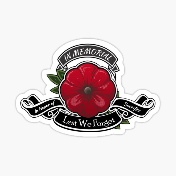 REMEMBRANCE SUNDAY POPPY DAY CAR WINDOW STICKER LEST WE FORGET Magnet  for Sale by soufianABH