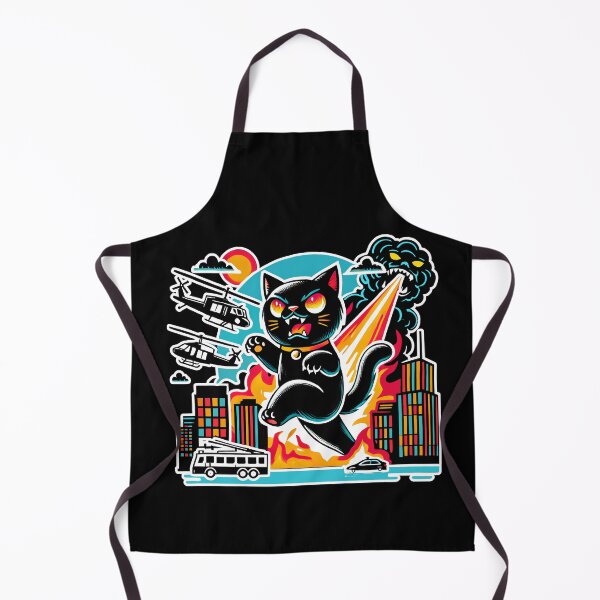 Item preview, Adorable Kaiju-Style Cat Illustration – Perfect for Cat Lovers and Pop Culture Fans designed and sold by DrawHandArt.