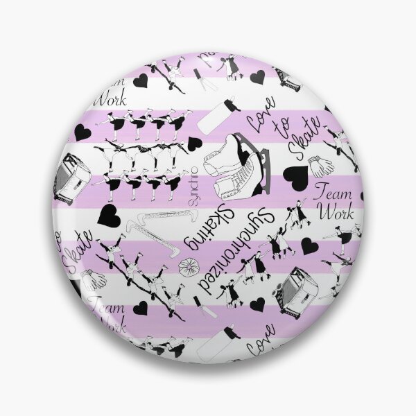 Item preview, Synchronized Skating Black and White, Liliac Striped Design designed and sold by Purposely Designed.