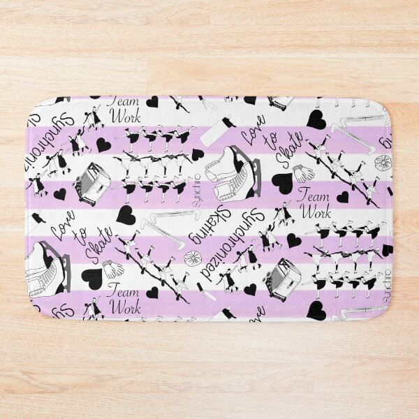Item preview, Synchronized Skating Black and White, Liliac Striped Design designed and sold by Purposely Designed.