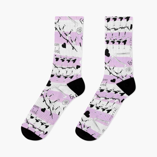 Item preview, Synchronized Skating Black and White, Liliac Striped Design designed and sold by PD-Skating.