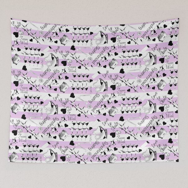 Item preview, Synchronized Skating Black and White, Liliac Striped Design designed and sold by Purposely Designed.