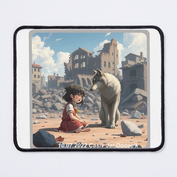 Item preview, Wolf comforting a little girl designed and sold by GiCapgraphics.