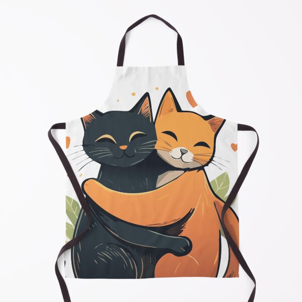 Item preview, Cute black and orange cat hug designed and sold by VelosityPrints.