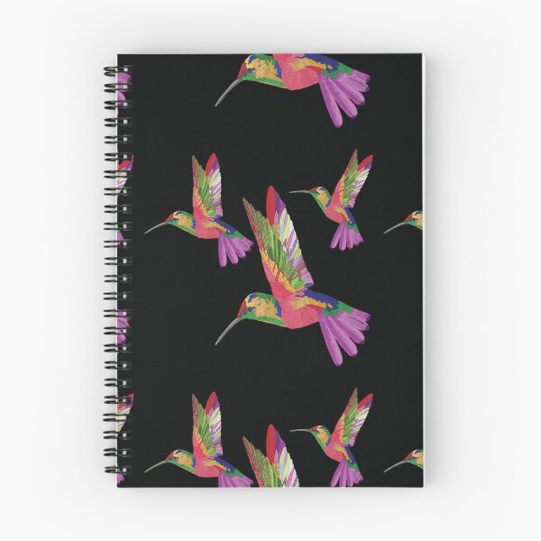 Item preview, Bird Colibri -  pink black pattern designed and sold by StudioViArt.