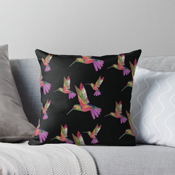 Item preview, Bird Colibri -  pink black pattern designed and sold by StudioViArt.