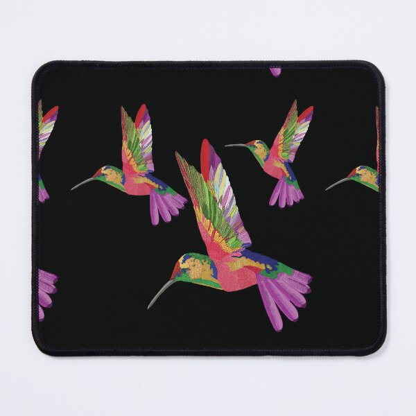 Item preview, Bird Colibri -  pink black pattern designed and sold by StudioViArt.