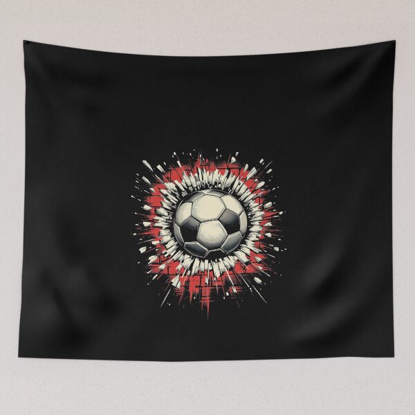Item preview, Modern Trendy I love soccer ball,Soccer Ball Breaking Wall Players Soccer Team designed and sold by SOUFIANE1991.