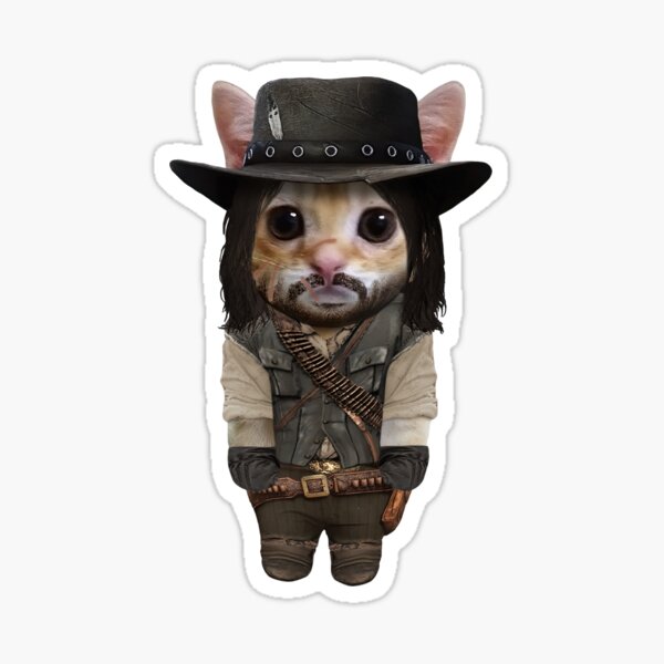 Vista previa del artículo con la obra «Gatito de John Marston (RDR1)», diseñado y vendido por RDRazzmatazz.